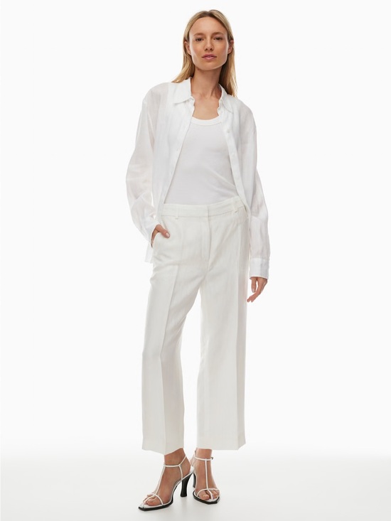 Babaton Pants - Aritzia Babaton Agency Linen pants cropped